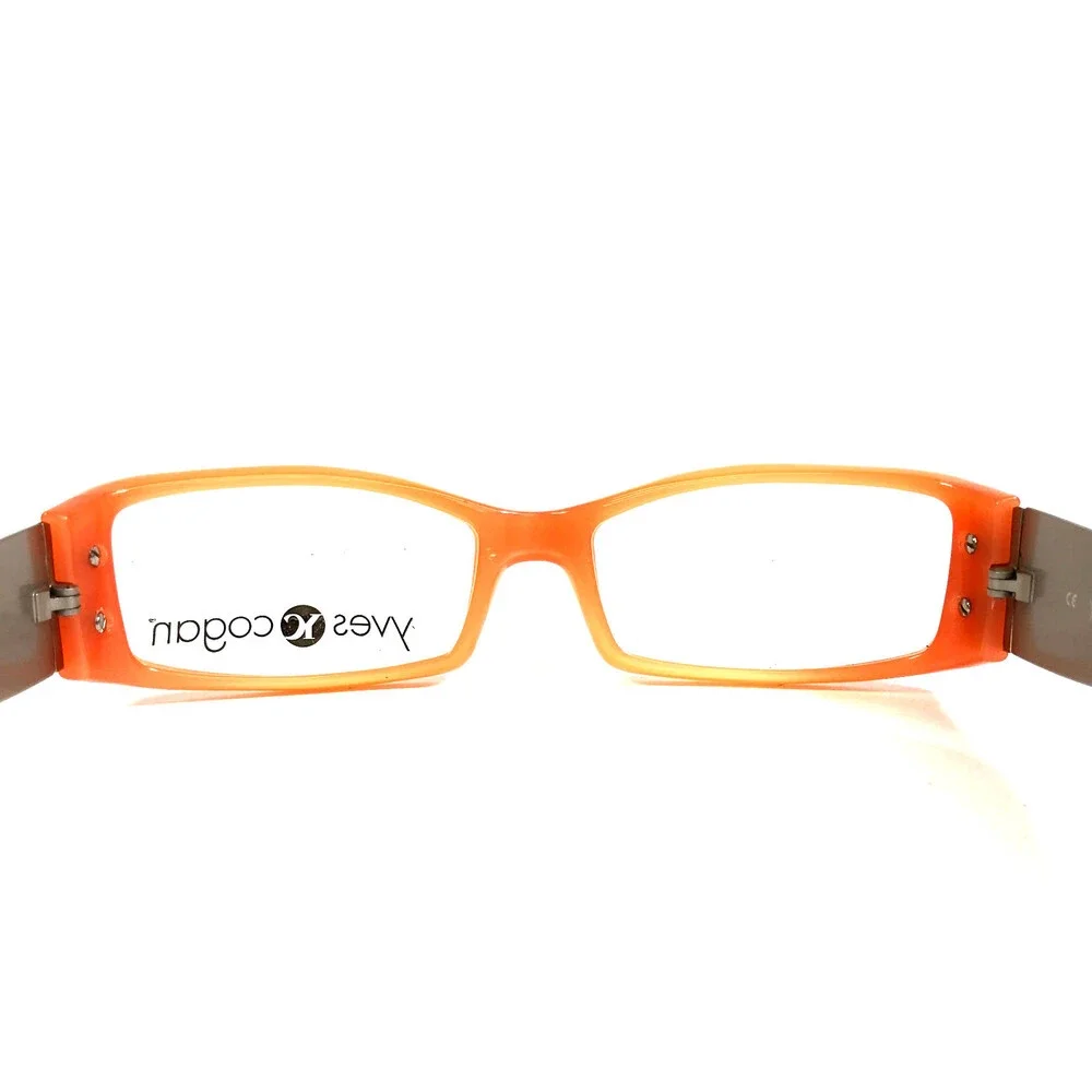 Yves Cogan Eyeglasses Frames YC 779 ORG Orange Red Purple Floral 52-17-130